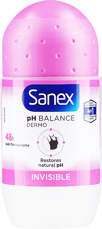 Roll-On Deodorant - Sanex Dermo pH Balance Invisible Deodorant Roll On — photo N1