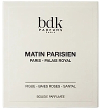 Fragrances, Perfumes, Cosmetics Scented Candle in Glass - BDK Parfums Matin Parisien Scented Candle