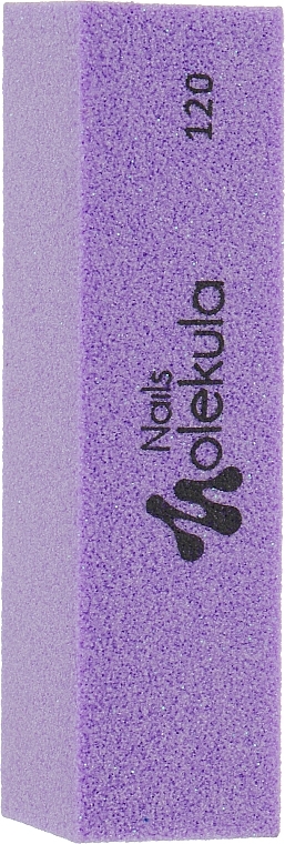 4-Sided Nail Buffer 120/120, M-25, purple - Nails Molekula — photo N1