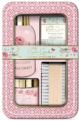 Set - Baylis & Harding Royale Garden Rose, Poppy & Vanilla Hand Care Gift Set (h/cr/100ml + soap/50g + h/salt/25g + nail/brush) — photo N1