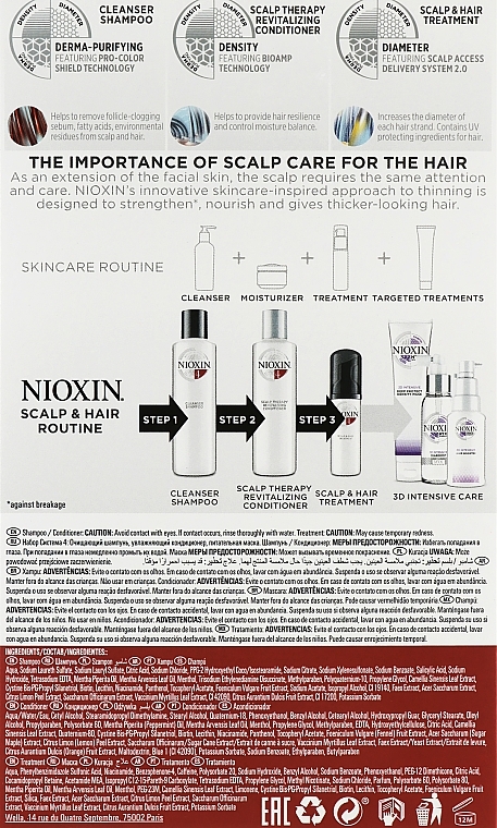 Set - Nioxin Hair Color Safe System System 4 Kit (shm/150ml + cond/150ml + mask/40ml) — photo N3