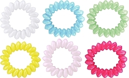 Fragrances, Perfumes, Cosmetics Hair Ties, 6 pcs, multicolored - Janeke