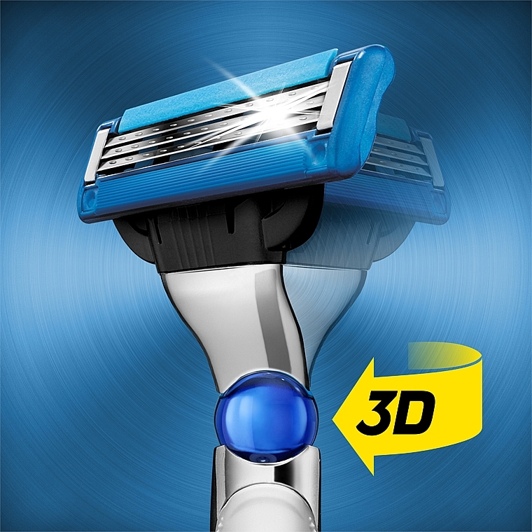 Razor with 2 Refill Cartridges - Gillette Mach 3 Turbo 3D Motion — photo N7