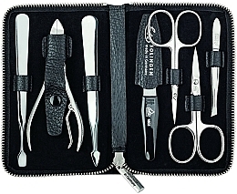 Manicure Set 'Travel', 7 pcs - Erbe Solingen Manicure Set Black — photo N1