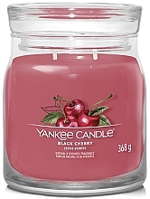 Scented Candle in Jar 'Black Cherry', 2 wicks - Yankee Candle Singnature — photo N1