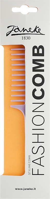 Comb with Handle, purple - Janeke Fashion Comb For Gel Application Lilac Fluo — photo N2