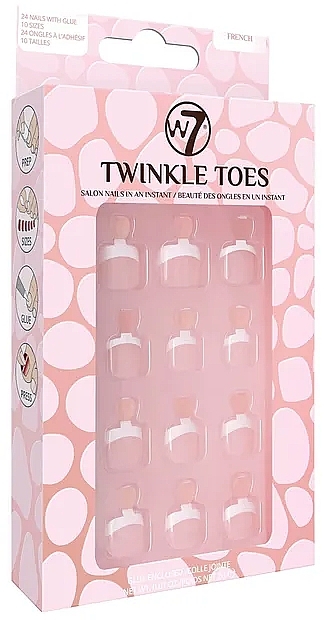 False Nail Set - W7 Twinkle Toes French Nails — photo N1