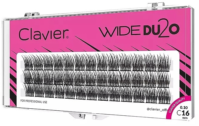 False Lashes, 16mm - Clavier Wide DU2O Eyelashes — photo N1