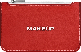 Flat Cosmetic Bag 'Autograph', red - MAKEUP Cosmetic Bag Flat Red — photo N1