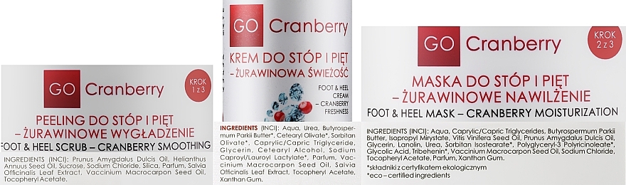 Set - GoCranberry SPA For Feet Set (f/cr/50ml + f/scrub/100ml + f/mask/100ml) — photo N2