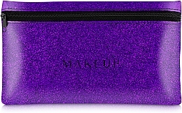 Fragrances, Perfumes, Cosmetics Silicone Makeup Bag, purple "Glitter Pouch", 22x13cm - MAKEUP