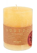 Fragrances, Perfumes, Cosmetics Scented Candle "Winter Village", 7x9 cm, creamy - Artman Rustic Winter