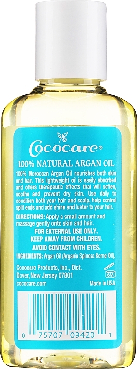 Argan Maroccan Body Oil - Cococare 100 % Natural Moroccan Argan Oil — photo N2