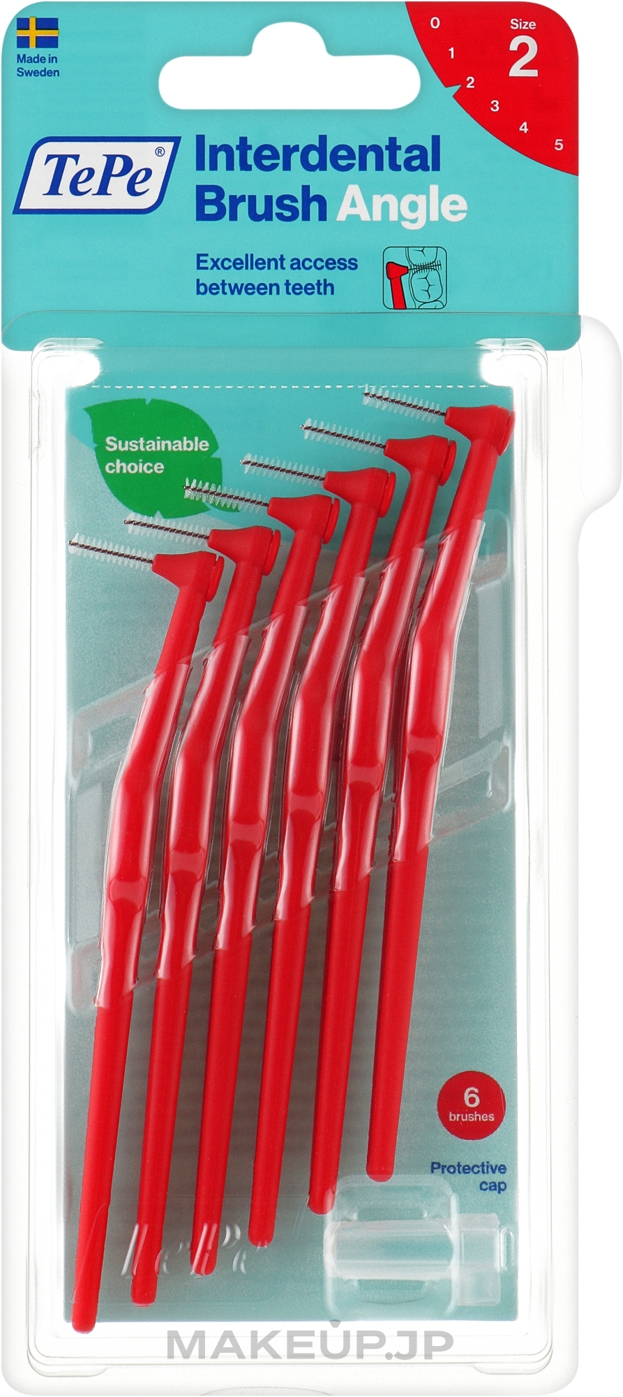 Interdental Brush - TePe Interdental Brushes Angle Red 0,5mm — photo 6 szt.