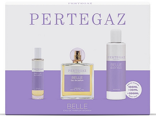 Saphir Parfums Pertegaz Belle - Set (edt/100ml + edt/30ml + sho/gel/200ml) — photo N1