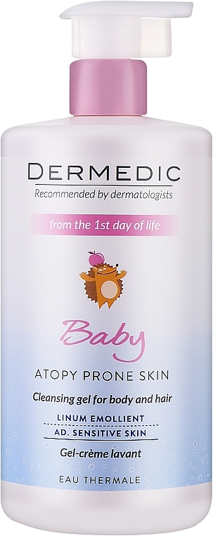 Head & Body Care Cream-Gel - Dermedic Emollient Linum Baby — photo N3