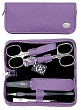 Summer Zipper Manicure Set, 5 pcs, purple case - Credo Solingen Luxurious — photo N1