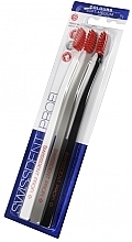 Toothbrush Set, Soft-Medium, black+white+gray - SWISSDENT Profi Colours Soft-Medium Trio-Pack — photo N2