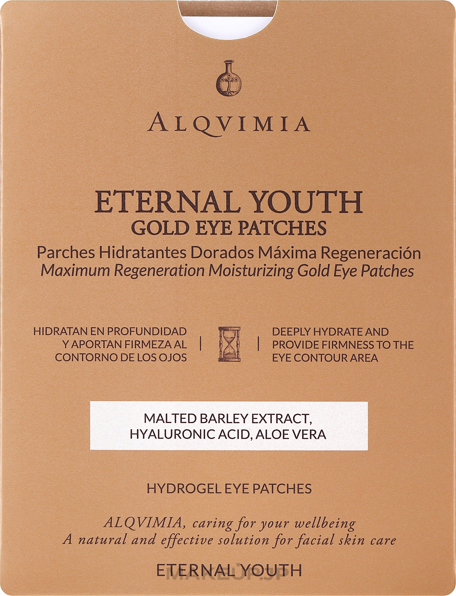 Eye Patches - Alqvimia Eternal Youth Gold Maximum Regeneration Eye Mask — photo 2 szt.