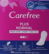 Fragrances, Perfumes, Cosmetics Hygienic Daily Pads, 56pcs - Carefree Plus Original Fresh Scent Pantyliners