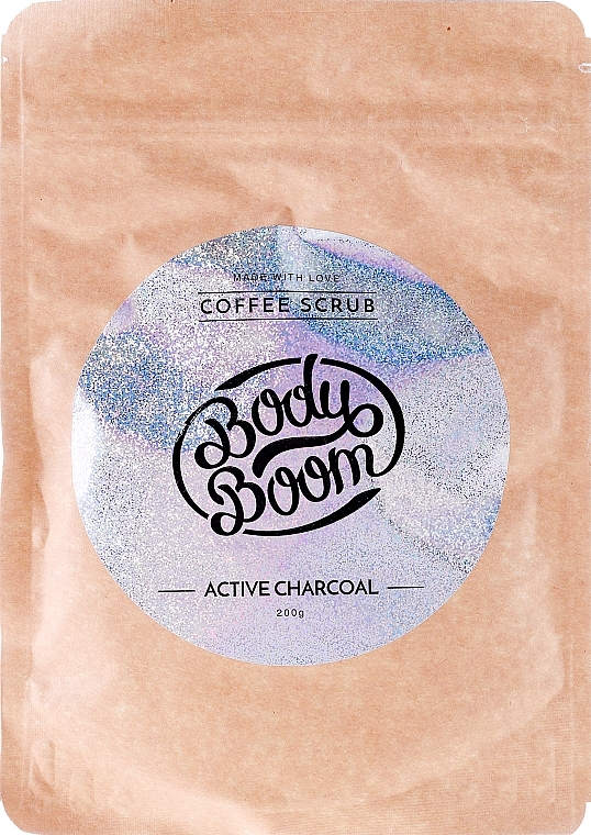 Charcoal Body Scrub - BodyBoom Active Charcoal Coffee Scrub — photo N6