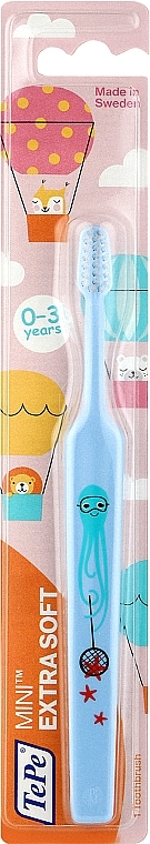 Kids Toothbrush, light blue - TePe Mini Extra Soft — photo N2