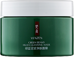 Fragrances, Perfumes, Cosmetics Face Cleansing Mud Mask with Green Beans - Venzen Green Beans Mud Cleansing Mask