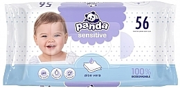 Aloe Wet Wipes 'Panda Sensitive', 56 pcs. - Bella Baby — photo N1