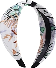 Fragrances, Perfumes, Cosmetics Hair Hoop, FA-5613, white with leaves - Donegal