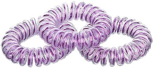 Anti Ziep Hair Ties, purple, 3 pcs, 3.5 cm - Titania — photo N1