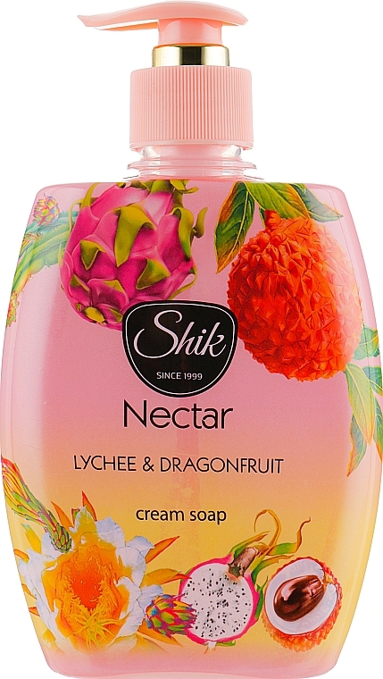 Liquid Gel Soap "Lychee & Pitahaya", polymer bottle - Shik Nectar — photo N1