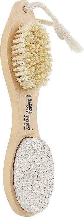 Foot File-Brush 4in1, S-FL4-38, wooden base, 20 cm - Lady Victory — photo N1