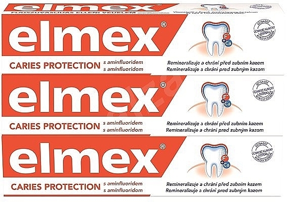 Set - Elmex Toothpaste Caries Protection (toothpaste/3x75ml) — photo N2