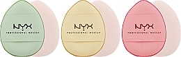 GIFT! Mini Makeup Sponges, 3 pcs. - NYX Professional Makeup — photo N1