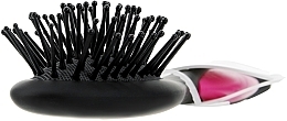 Massage Hair Brush, oval, pink - Titania Softtouch — photo N3