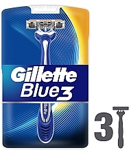 Disposable Shaving Razor Set, 3 pcs - Gillette Blue 3 — photo N8