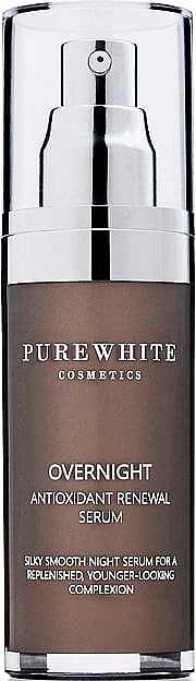Night Face Serum - Pure White Cosmetics Overnight Antioxidant Renewal Serum — photo N1