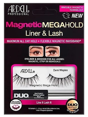 Ardell Magnetic Megahold Liner & Lash Demi Wispies (eye/liner/2.5g + lashes/2pc) - Set — photo N1