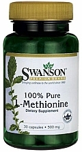 Dietary Supplement "L-Methionine", 500 mg - Swanson 100% Pure L-Methionine 500mg — photo N1