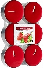 Strawberry Tealight Set - Bispol Strawberry Maxi Scented Candles — photo N1