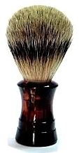 Fragrances, Perfumes, Cosmetics Shaving Brush with Badger Fiber, plastic, dark brown - Golddachs Finest Badger Plastic Havanna