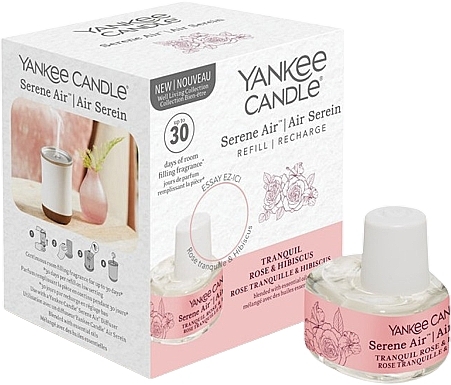 Electric Diffuser Refill 'Soothing Rose & Hibiscus' - Yankee Candle Serene Air — photo N1