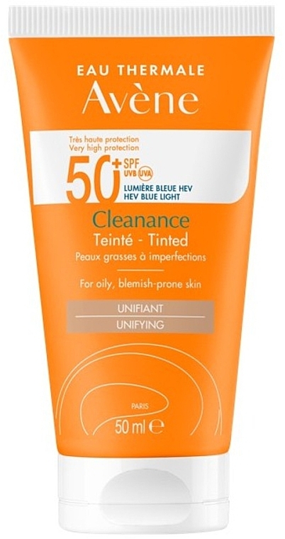 Tinted Facial Sunscreen - Avene Cleanance Tinted SPF 50+ — photo N1
