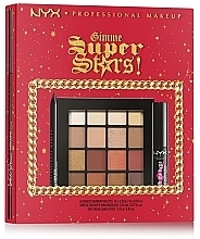 Fragrances, Perfumes, Cosmetics Set - NYX Professional Gimme Super Stars! (mascara/5.25ml + eyeliner/1.22g+eye/palette/13.28g)