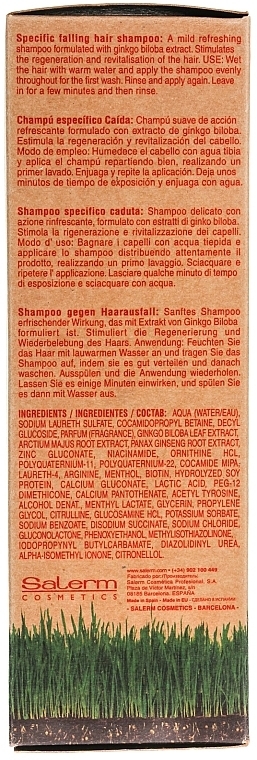 Anti Hair Loss Shampoo - Salerm Biokera for Treated Hair Shampoo — photo N3