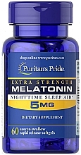 Supplement 'Melatonin' 5 mg - Puritan's Pride Extra Strength Melatonin 5mg Softgels — photo N2