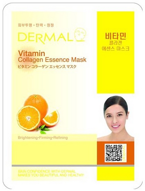 Collagen Sheet Mask with Vitamins - Dermal Vitamin Collagen Essence Mask — photo N1