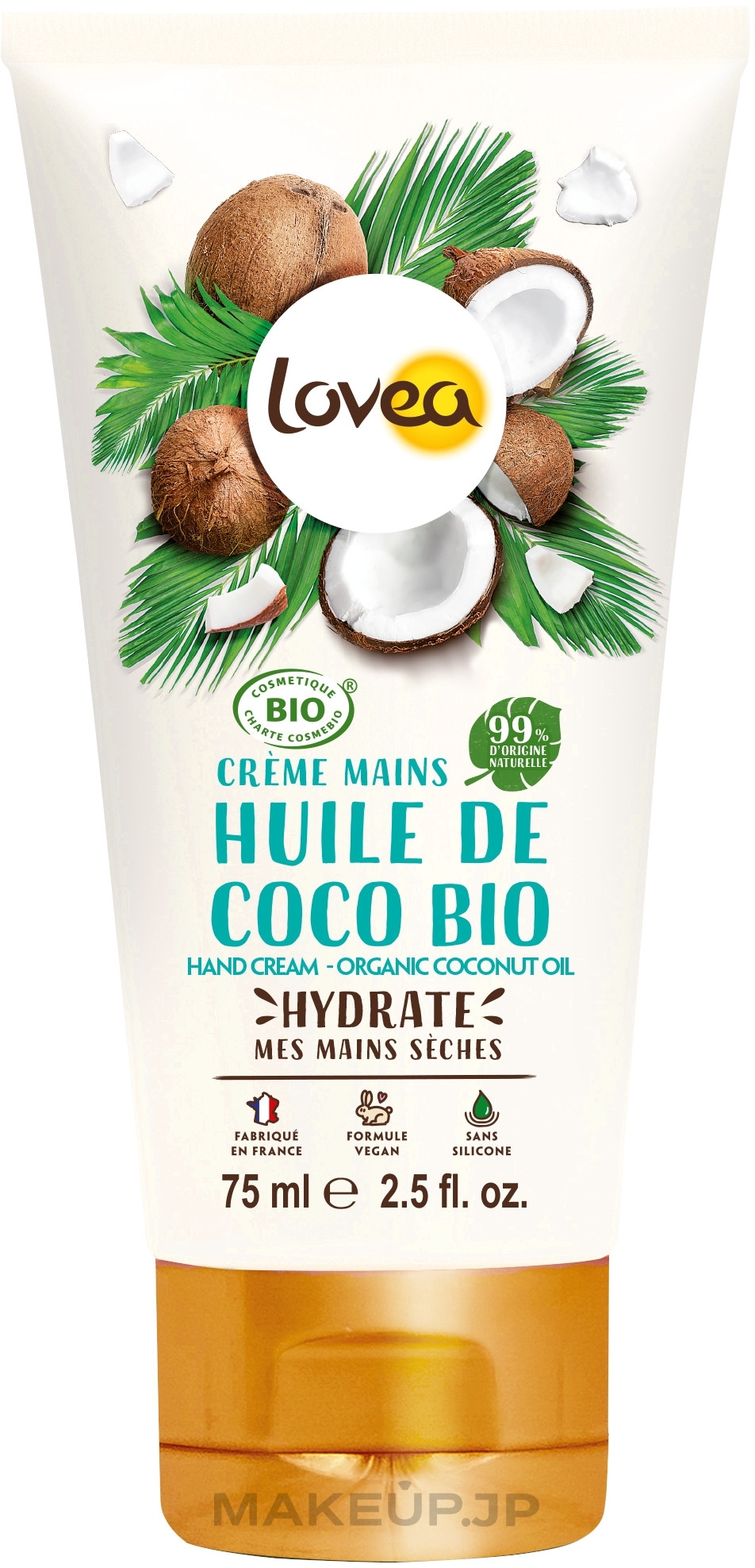 Hand Cream with Cocoa Butter - Lovea Hand Cream Organic Coco Oil — photo 75 ml