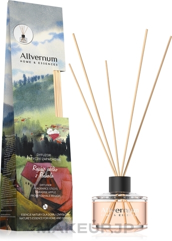 Aroma Diffuser "Paradise Apple from Podhale Region" with Sticks - Allverne Home & Essences Diffuser — photo 50 ml