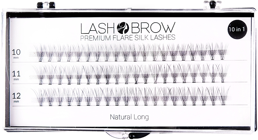 False Lashes - Lash Brown Premium Flare Silk Lashes Natural Long — photo N1